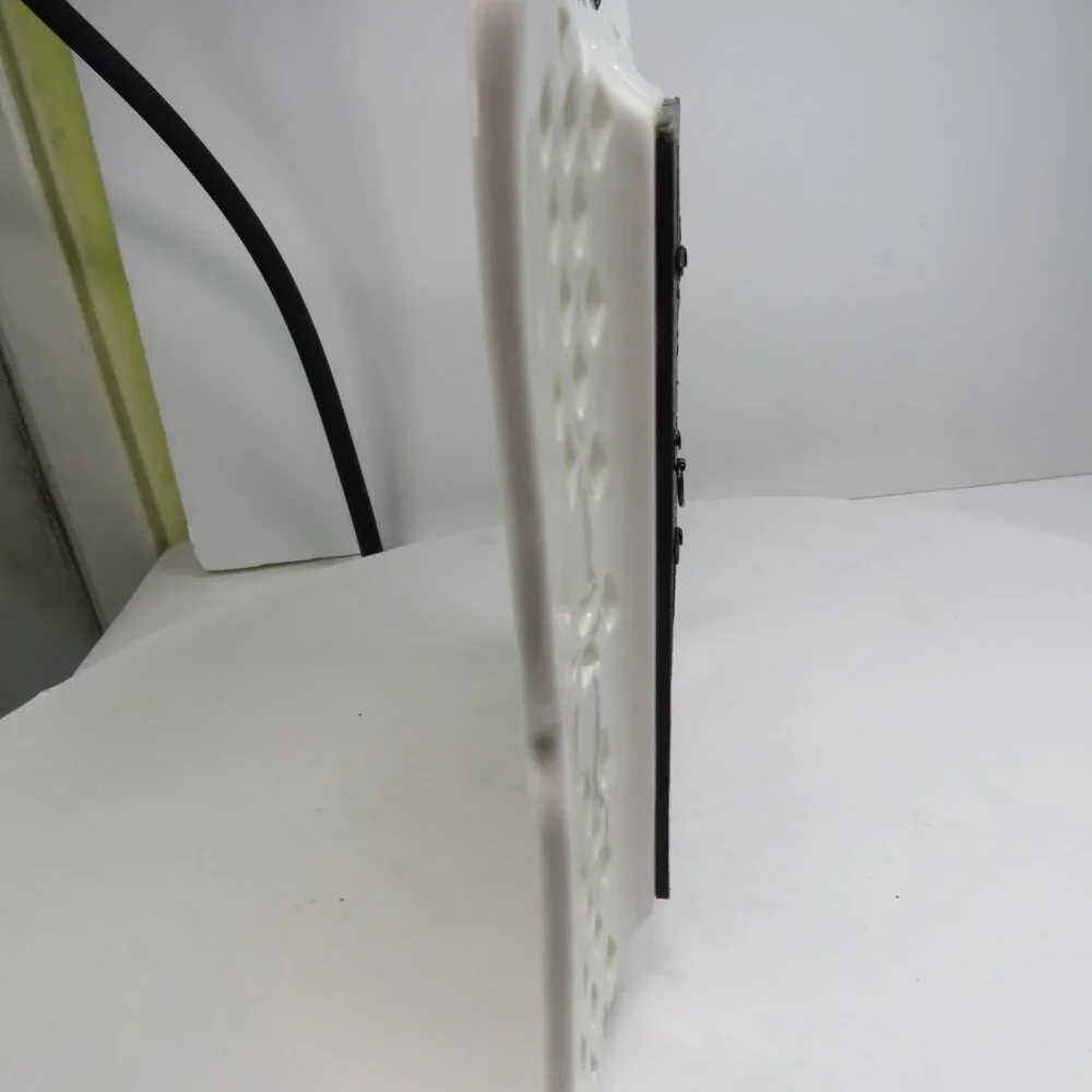 Pierced Ceramic Lace White Picture Frame NO CHIPS or CRACKS Victorian Lattice